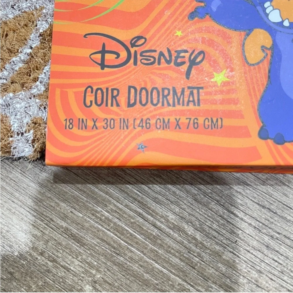 NEW Disney Lilo‎ & Stitch Halloween Boo Coir Doormat 18x30 Spiderwebs